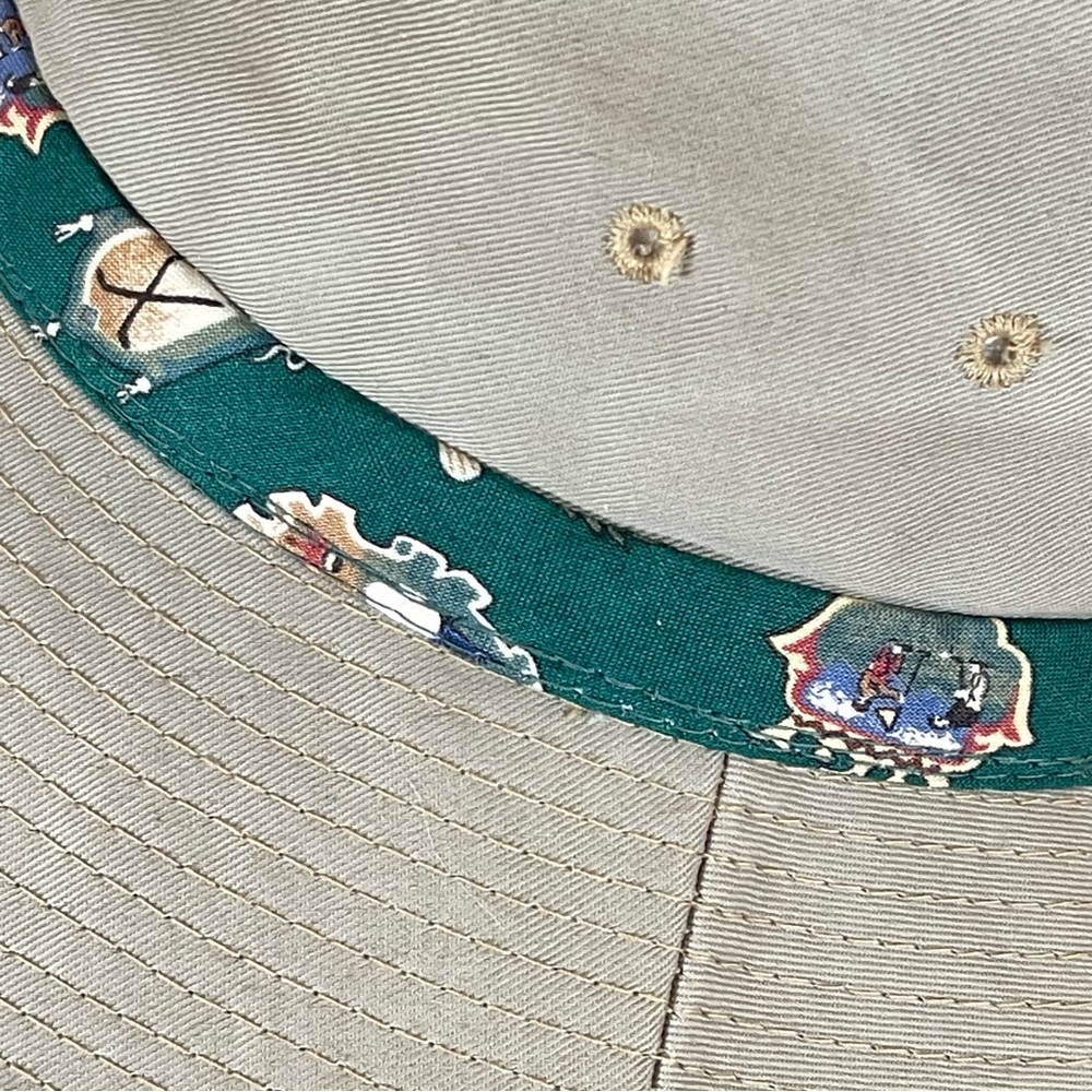 YoungAn Vintage Khaki Bucket Golf Hat - Picture 8 of 10